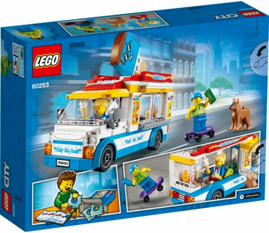 Lego 60253 City Geweldige Voertuigen Ijswagen Creatief Speelgoed met Skater en Hondfiguur, voor Kinderen vanaf 5+ Jaar