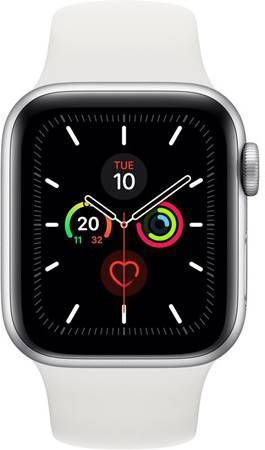 APPLE Watch Series 5 40mm zilver aluminium / witte sportband