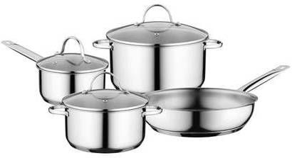 BergHOFF 7 delige Kookpannenset, Zilver Roestvrij Staal Essentials Line