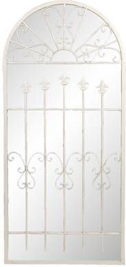 Clayre & Eef Spiegel 65x140 cm Wit Ijzer Rechthoek Grote Spiegel Wand