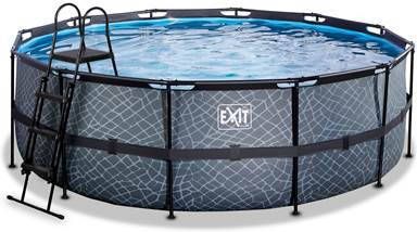 EXIT TOYS EXIT Frame Zwembad &#xF8, 427x122cm(12v Cartridge Filterpomp) Grijs