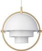 Gubi Multi-Lite hanglamp small, brass base, wit semi matt online kopen