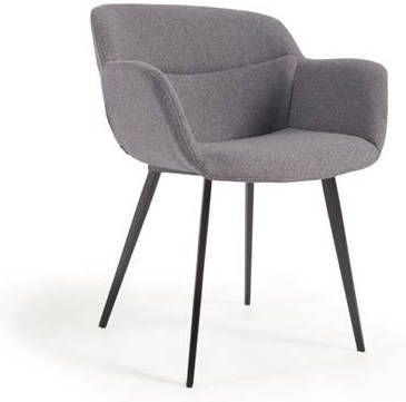 Kave Home Eetkamerstoel 'Nadya' kleur Donkergrijs