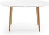 Kave Home Uitschuifbare Ovale Eettafel 'Oqui' 140 220 x 90cm, kleur Wit online kopen