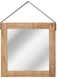 LABEL51 Spiegel | M Naturel Mangohout Cognac Leder