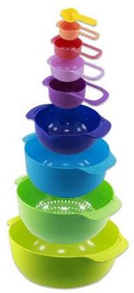 Orange85 Mengkommen Set Vergiet Maatbekers 9 delig Keukengerei