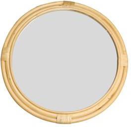 Orange85 Spiegel Met Houten Rand Rond 60cm Beige Spiegels