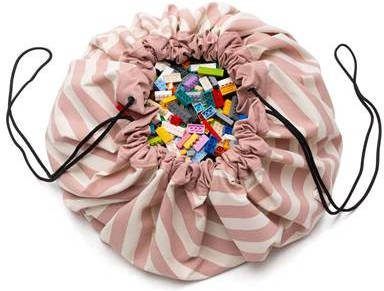 Play&Go 2 in 1 opbergzak/speelkleed Stripes New Pink