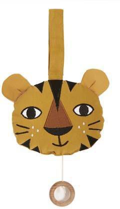 Merkloos Roommate Muziekdoos Tijger 16,5 Cm Oranje