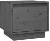 VidaXL Nachtkastje 35x34x32 cm massief grenenhout grijs online kopen