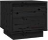 VidaXL Nachtkastje 35x34x32 cm massief grenenhout zwart online kopen