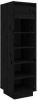 VidaXL Schoenenkast 34x30x105 cm massief grenenhout zwart online kopen