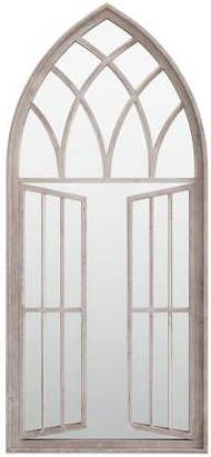 vidaXL Spiegel 100x45 cm ijzer zandkleurig