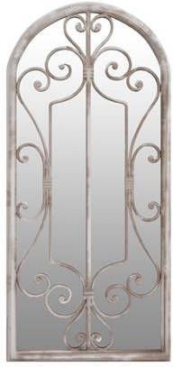 vidaXL Spiegel 100x45 cm ijzer zandkleurig