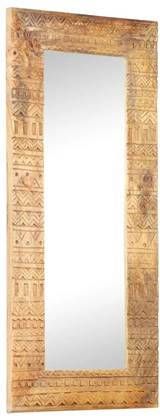 vidaXL Spiegel handgesneden 110x50x11 cm massief mangohout