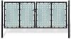 VidaXL Tuinpoort dubbele deur zwart 300 x 175 cm online kopen