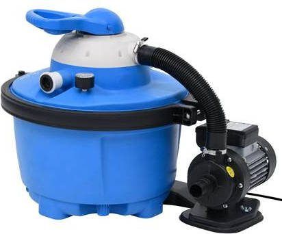 vidaXL Zandfilterpomp 200 W 25 L 385x620x432 mm blauw en zwart