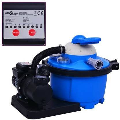 vidaXL Zandfilterpomp met timer 450 W 25