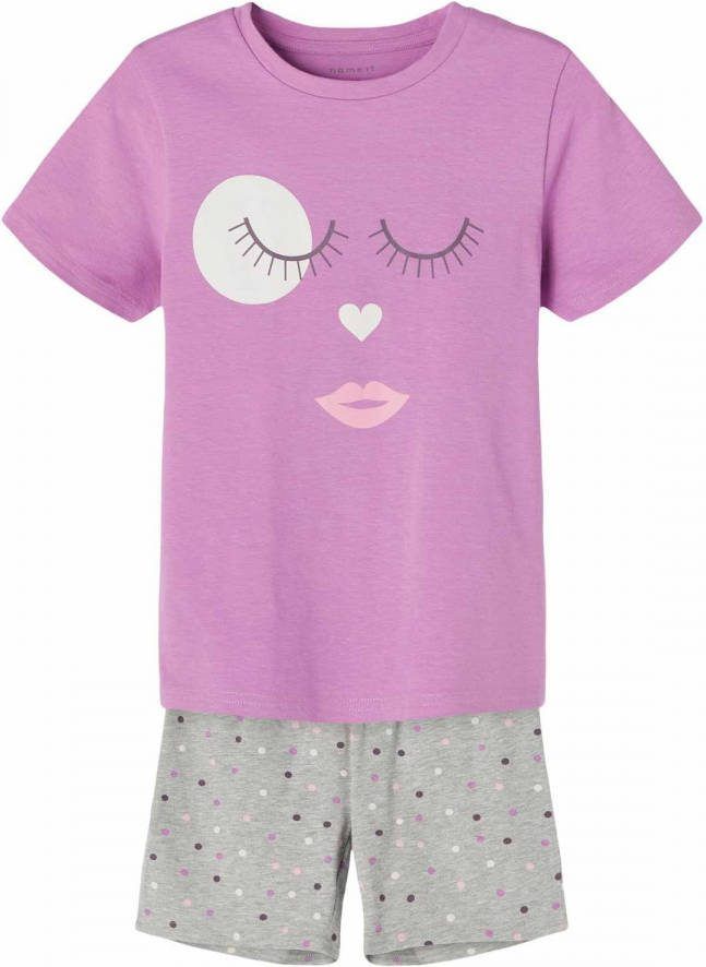 name it ! Meisjes Shortama -- Diverse Kleuren katoen met elasthan/viscose