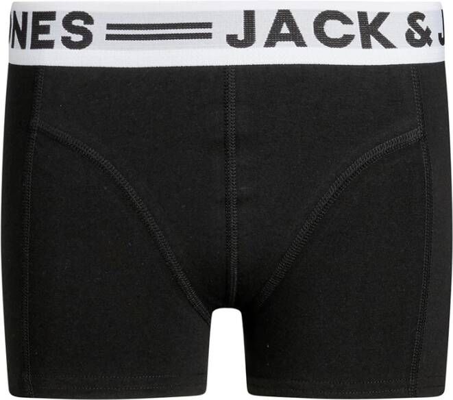 jack & jones ! Jongens 3 Pack Boxer -- Zwart Katoen/elasthan