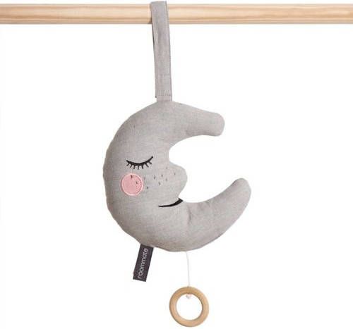 Merkloos Roommate Muziekdoos Maan 19 Cm Grijs
