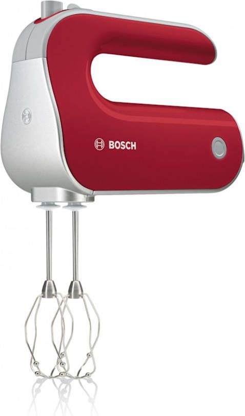 BOSCH Handmixer Styline Colour MFQ40303 5 standen plus turbofunctie, 2 roergardes, 2 edelstalen deeghaken, rood/zilver