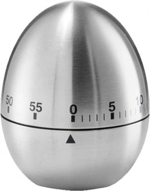 Zeller Mechanische keukentimer van roestvrij staal Zilverkleur