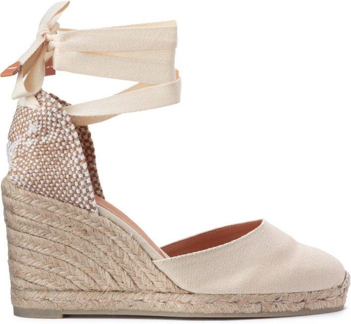 Castañer Castaner Carina Wedge Espadrilles , Beige, Dames