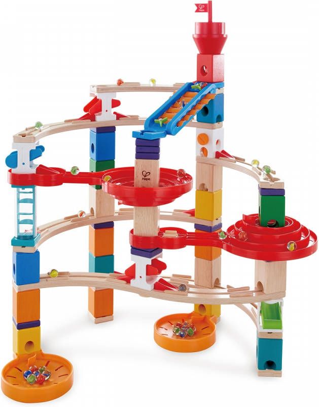 Hape Bouwpakket knikkerbaan Quadrilla, super spirals 129 delig