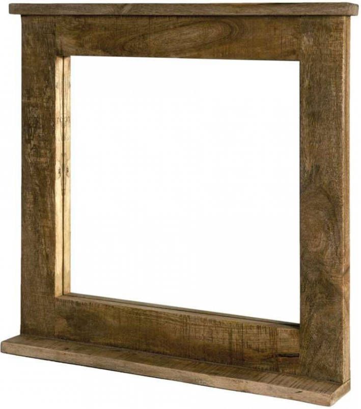 SIT Spiegel Frigo Mangohout in antiek look, met planchet, shabby chic, vintage