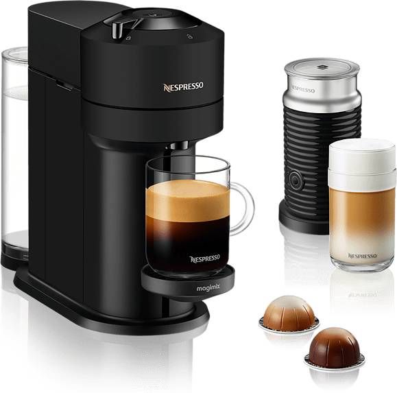 Magimix Nespresso Vertuo Next Koffiemachine + Melkopschuimer Mat Zwart