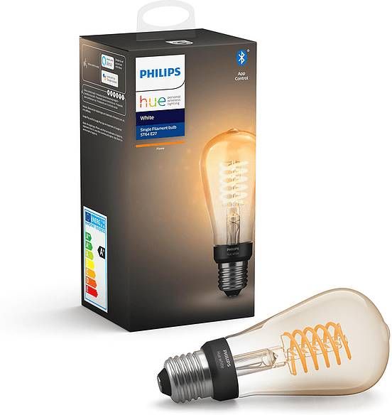 Philips Hue Bluetooth White E27 7W Edison Bulb 13, 5 cm Filament Lichtbron