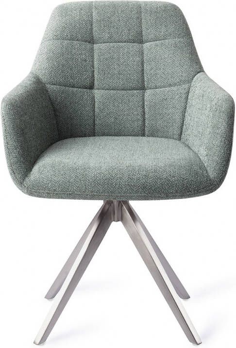 Jesper Home Eetkamerstoel 'Noto' Turn Steel, Draaibaar, kleur Real Teal