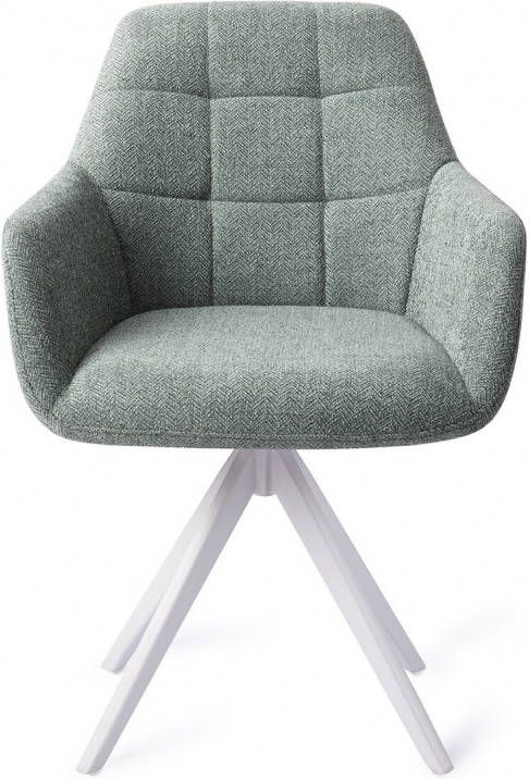 Jesper Home Eetkamerstoel 'Noto' Turn White, Draaibaar, kleur Real Teal