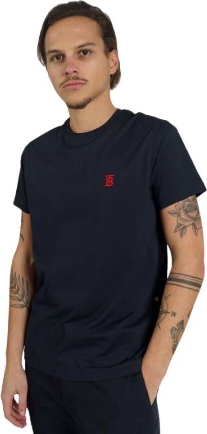 Burberry Monogram Motif Parker T shirt , Blauw, Heren