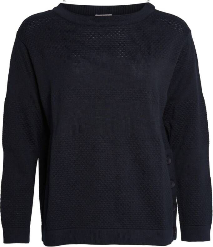 Lind Ronde hals gekweek , Blauw, Dames