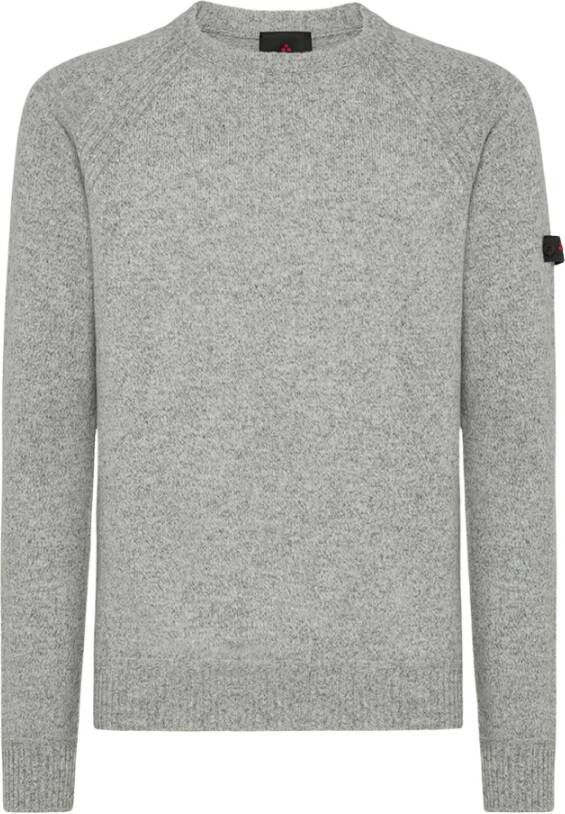 Peuterey Moulin`s wollen blend roundneck , Grijs, Heren