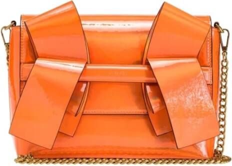 pinko Borsa Donna Aika Clutch Mini Eco Specchiato Colore Arancio , Oranje, Dames