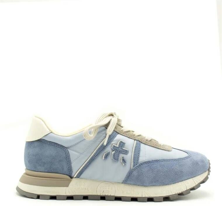 Premiata Blauwe Lage Sneakers John Low d
