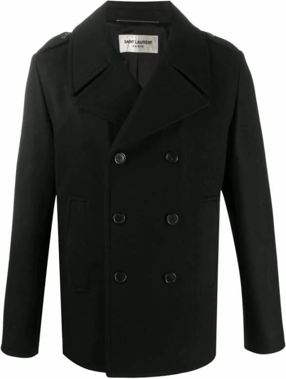 Saint Laurent Trenchcoats & Mantels Zwart Heren