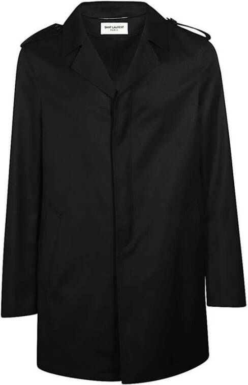 Saint Laurent Trenchcoats & Mantels Zwart Heren