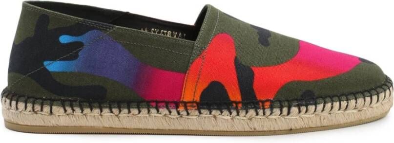 Valentino Garavani Camouflage print Espadrilles , Groen, Heren