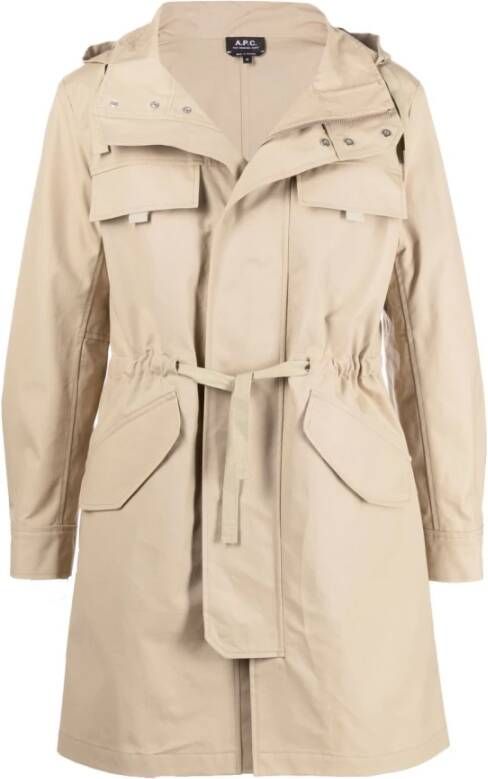 A.p.c. Trenchcoats & Mantels Beige Heren