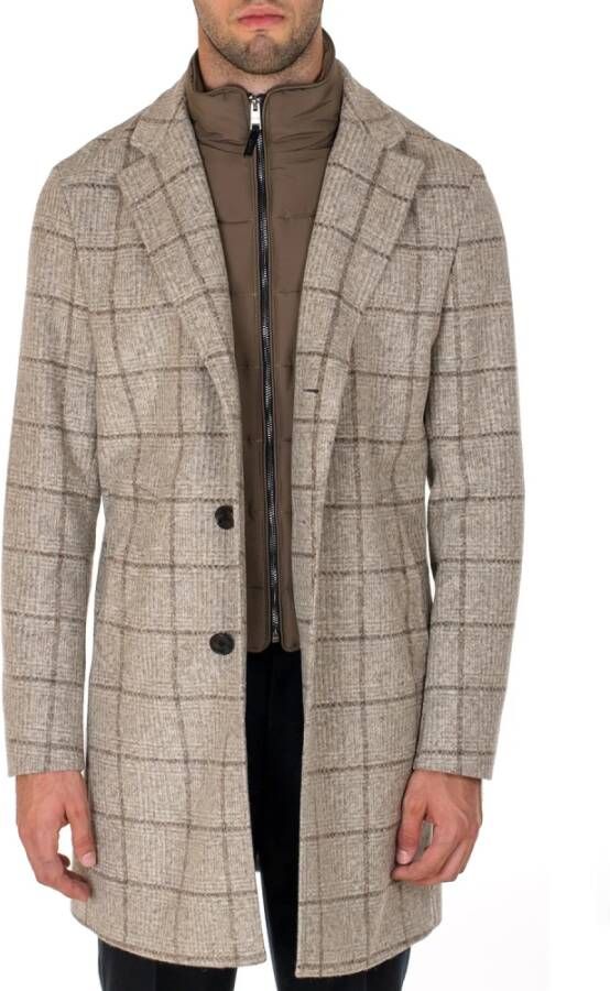 Hugo Boss Jas met enkele rij knopen , Bruin, Heren