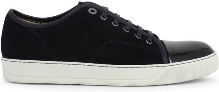 Lanvin Dbb1 Suede en Patent Leather Sportschoenen , Blauw, Heren