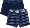 Puma Boxershorts Heritage Stripe Boxer 2P Donkerblauw online kopen