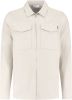 Purewhite Zand Overshirt Twill Overshirt With Zipper And Pockets On Chest online kopen