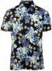 Stenströms Fitted Body Overhemd Korte mouw blauw/geel/wit online kopen