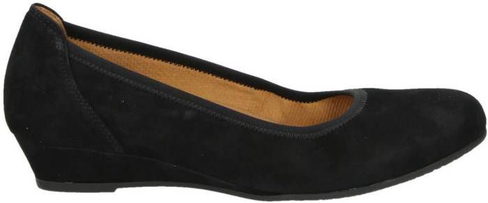 Gabor comfort suède ballerina's zwart