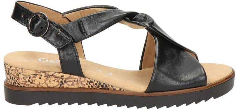 Gabor leren sandalen zwart